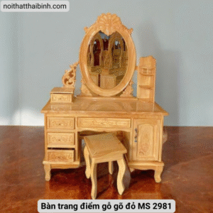 Bàn trang điểm bằng gỗ gõ đỏ tự nhiên MS 2981