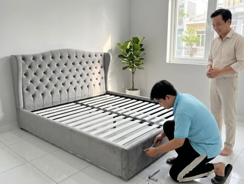 Bộ Giường Bọc Nệm Bàn Trang Điểm Hoàn Hảo Cho Phòng Ngủ Bộ giường bọc nệm bàn trang điểm phòng