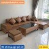 Bộ sofa gỗ nệm da gỗ sồi MS 2503