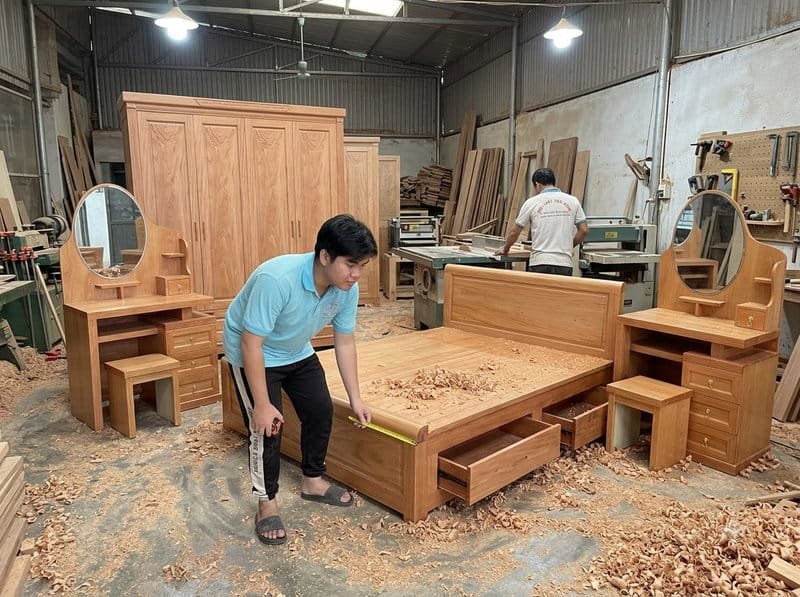 Bộ phòng ngủ gỗ giá rẻ