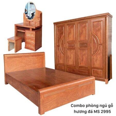 Combo phòng ngủ gỗ hương đá MS 2995