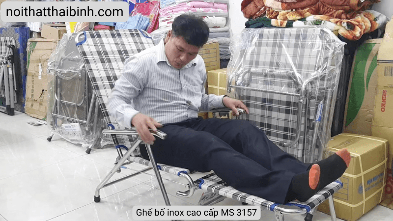 Ghế bố inox cao cấp MS 3157 | Thương Hiệu THÀNH CÔNG Chính Hãng - Ảnh 5