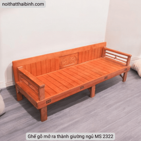 Ghế gỗ mở ra thành giường ngủ MS 2322