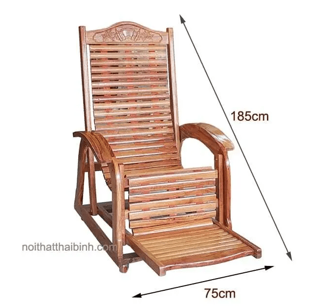 Ghế thư giãn gỗ căm xe tự nhiên cao cấp tại Đồ Gỗ Thái Bình
