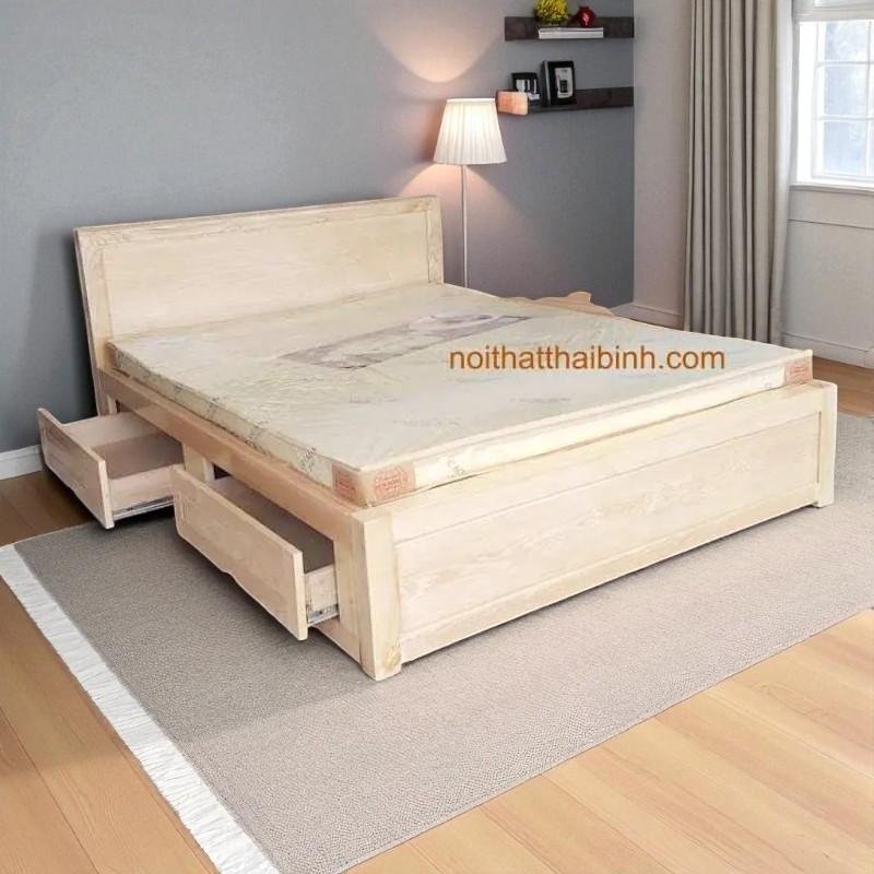 Giường Ngủ Gỗ Sồi Vạt Phản