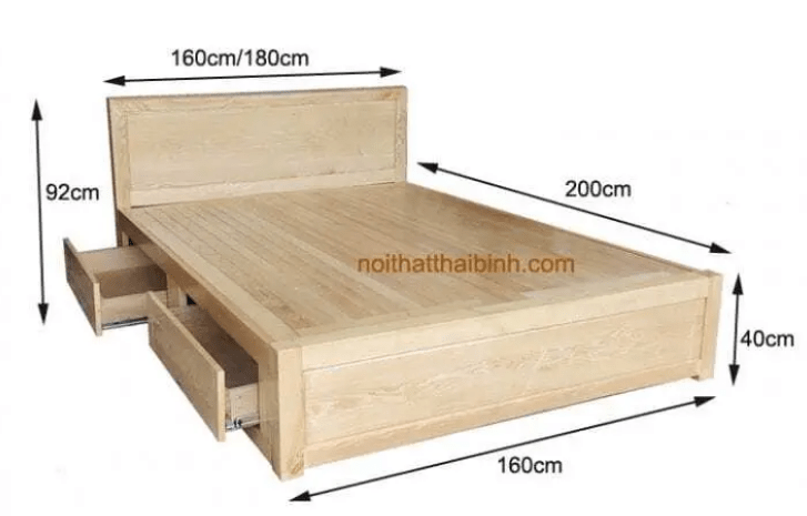 Giường Ngủ Gỗ Sồi Vạt Phản