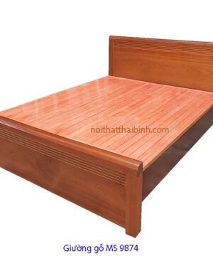 Giường gỗ tự nhiên cao cấp MS 9874