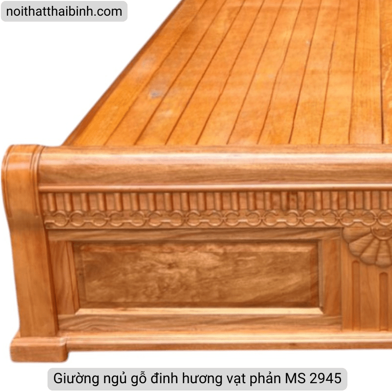 Giường ngủ gỗ đinh hương vạt phản MS 2945 - Ảnh 3