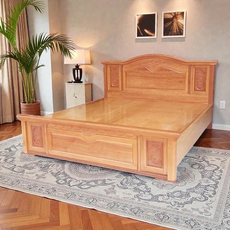 Giường gỗ tự nhiên vân đinh hương MS 2789 5 Giường ngủ gỗ tự nhiên vân đinh hương