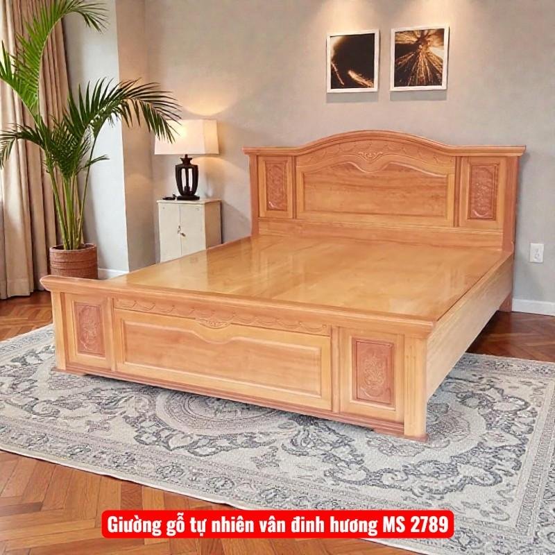 Giường gỗ tự nhiên vân đinh hương MS 2789 7 Giường ngủ gỗ tự nhiên vân đinh hương