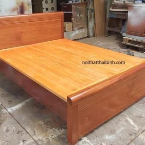 Giường gỗ tự nhiên cao cấp MS 9874 Giường gỗ tự nhiên cao cấp MS 9874