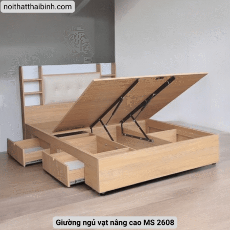 Giường ngủ vạt nâng cao MS 2608