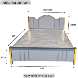 Giường sắt 1m6 MS 3228
