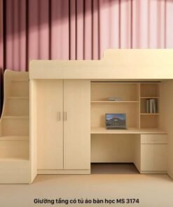 Giường tầng có bàn học ở dưới MS 3174