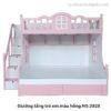 Giường tầng trẻ em màu hồng MS 2928