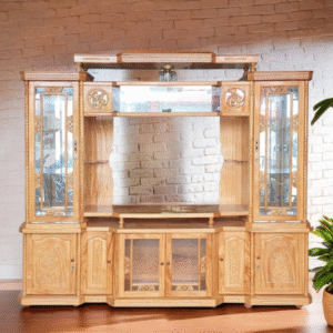 Kệ tivi kết hợp tủ rượu gỗ gõ đỏ MS 2821