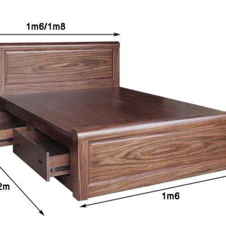 Giường gỗ tự nhiên cao cấp MS 3050 11 Giường gỗ tự nhiên cao cấp MS 3050