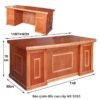 Bàn giám đốc cao cấp gỗ tự nhiên MS 3060 - Hình ảnh 2