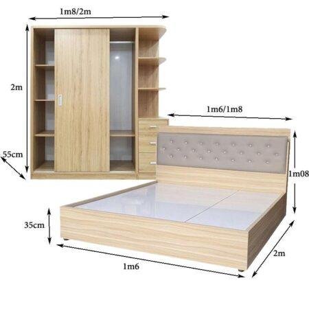 Bộ giường tủ phòng ngủ hiện đại MS 3211