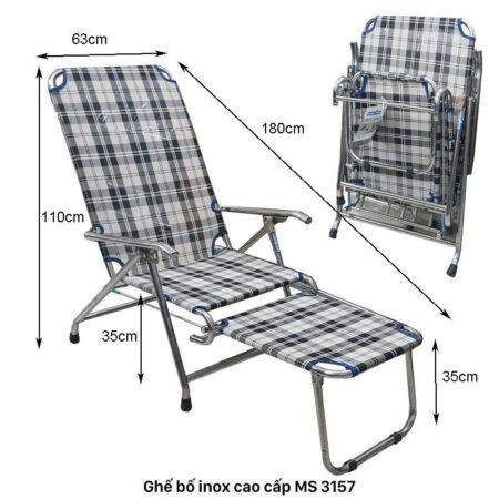 Ghế bố inox cao cấp MS 3157 | Thương Hiệu THÀNH CÔNG Chính Hãng