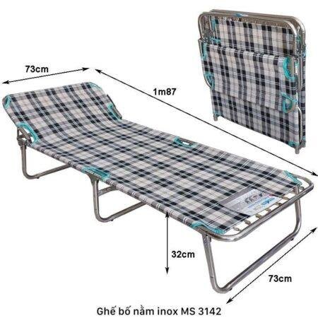 Ghế bố nằm inox MS 3142 | Thương hiệu THÀNH CÔNG Chính Hãng