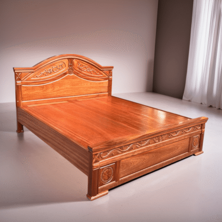 Mẫu giường gỗ xoan đào đẹp MS 3187