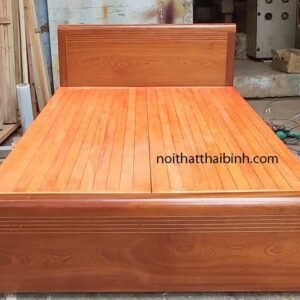 Giường gỗ tự nhiên cao cấp MS 9874 Giường gỗ tự nhiên cao cấp MS 9874