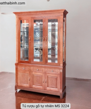 Tủ rượu phòng khách gỗ tự nhiên MS 3224