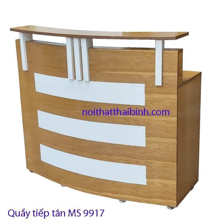 Quầy tiếp tân sồi MS 9917 Giá bán = 4.200.000 đ 1 Quầy tiếp tân sồi MS 9917 Giá bán = 4.200.000 đ