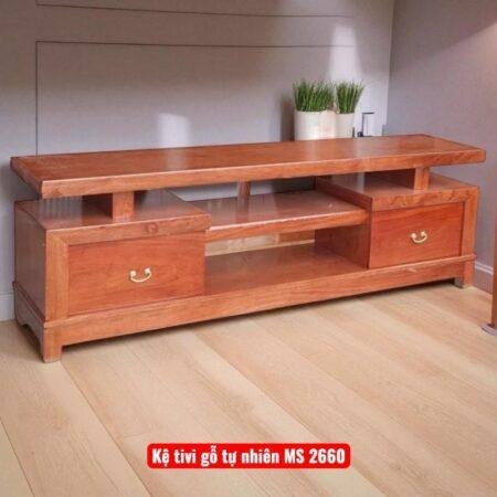 Kệ Tivi Gỗ Tự Nhiên Vân Hương Xám