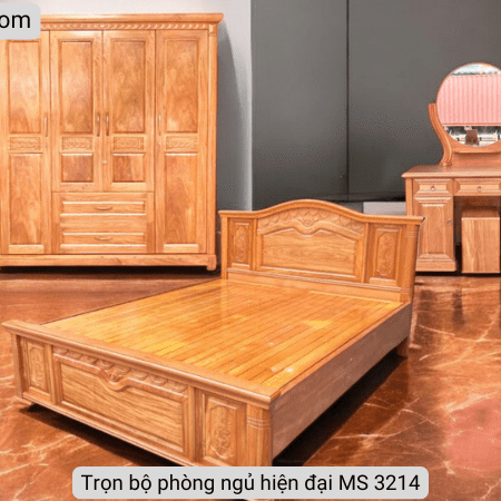 Trọn bộ phòng ngủ gỗ đinh hương MS 3214