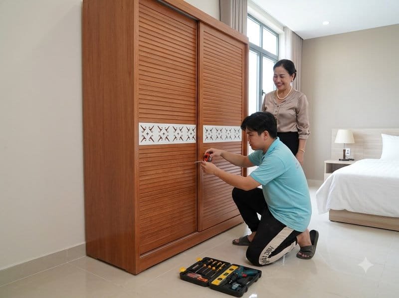 Tủ quần áo cửa lùa đẹp giá rẻ
