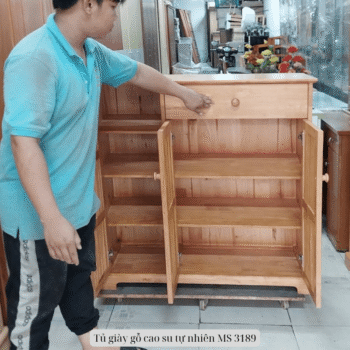 Tủ giày gỗ xoan đào hiện đại MS 3258