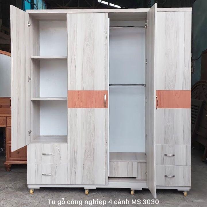 Tủ gỗ công nghiệp 4 cánh MS 3030 - Ảnh 4