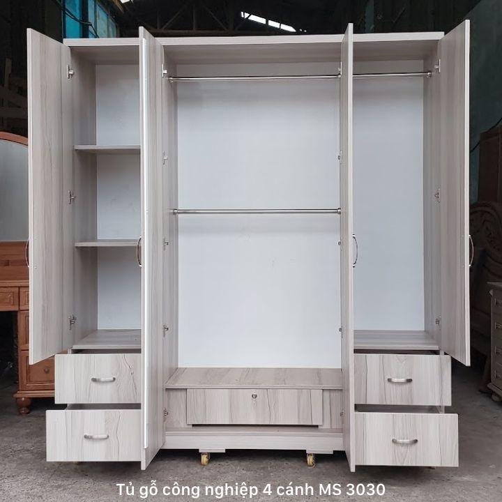 Tủ gỗ công nghiệp 4 cánh MS 3030 - Ảnh 3