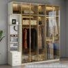 Tủ quần áo cánh kính cường lực sang trọng MS 3043 3 Tủ quần áo cánh kính cường lực sang trọng MS 3043