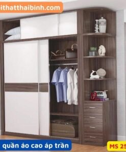Tủ quần áo 2 cánh lùa cao áp trần MS 2516