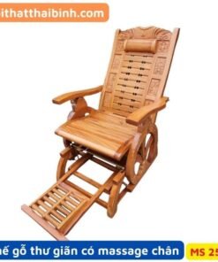 Ghế gỗ thư giãn có massage chân MS 2518 | GIAO HỎA TỐC TPHCM