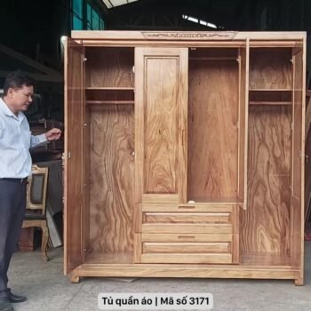 Tủ quần áo gỗ 4 cánh MS 3171