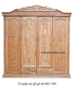 Tủ quần áo gỗ gõ đỏ MS 1787
