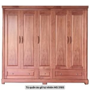 Tủ quần áo gỗ tự nhiên 5 cánh MS 3165