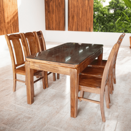 Bàn ăn 6 ghế gỗ hương xám MS 2952