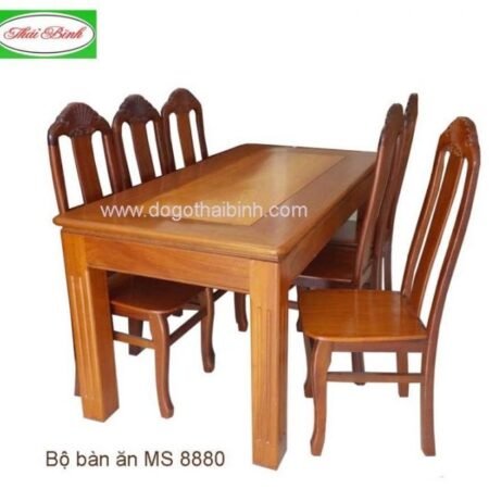 Bàn ăn gỗ căm xe - gỏ MS 8880 Giá bán = 18.000.000