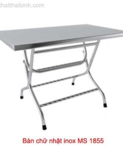 Bàn ăn inox chữ nhật MS 1855