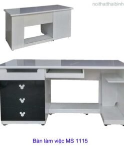 Bàn làm việc màu trắng cao cấp MS 1115 Giá bán = 4.000.000 đ