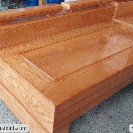 Bộ salon góc gỗ sồi tự nhiên MS 3057