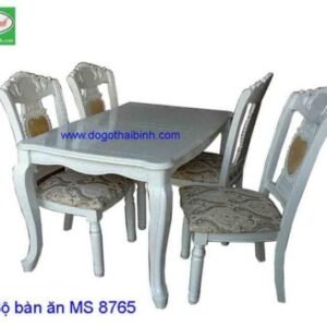 Bàn ăn gỗ sơn men trắng MS 8765 Giá:17.500.000