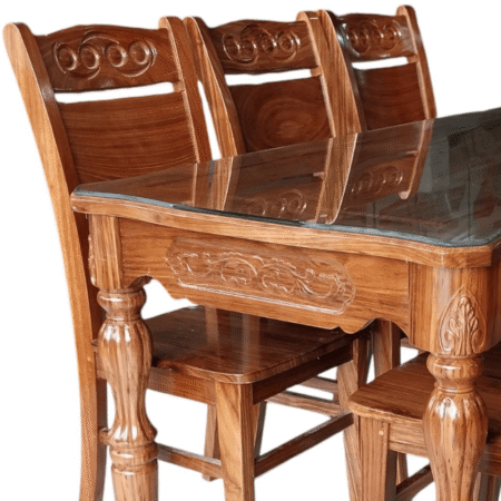 Bộ bàn ghế ăn gỗ hương xám tự nhiên MS 3205