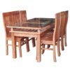 Bộ bàn ăn gỗ xoan đào 6 ghế MS 2433 - Hình ảnh 2