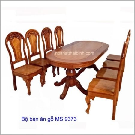 Bộ bàn ăn gỗ căm xe gõ MS 9373 Giá bộ = 22.000.000